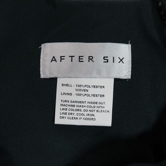 After Six Evergreen Crepe One-Shoulder Draped Cowl-Neck Maxi Dress Size 4R - Picture 7 of 8